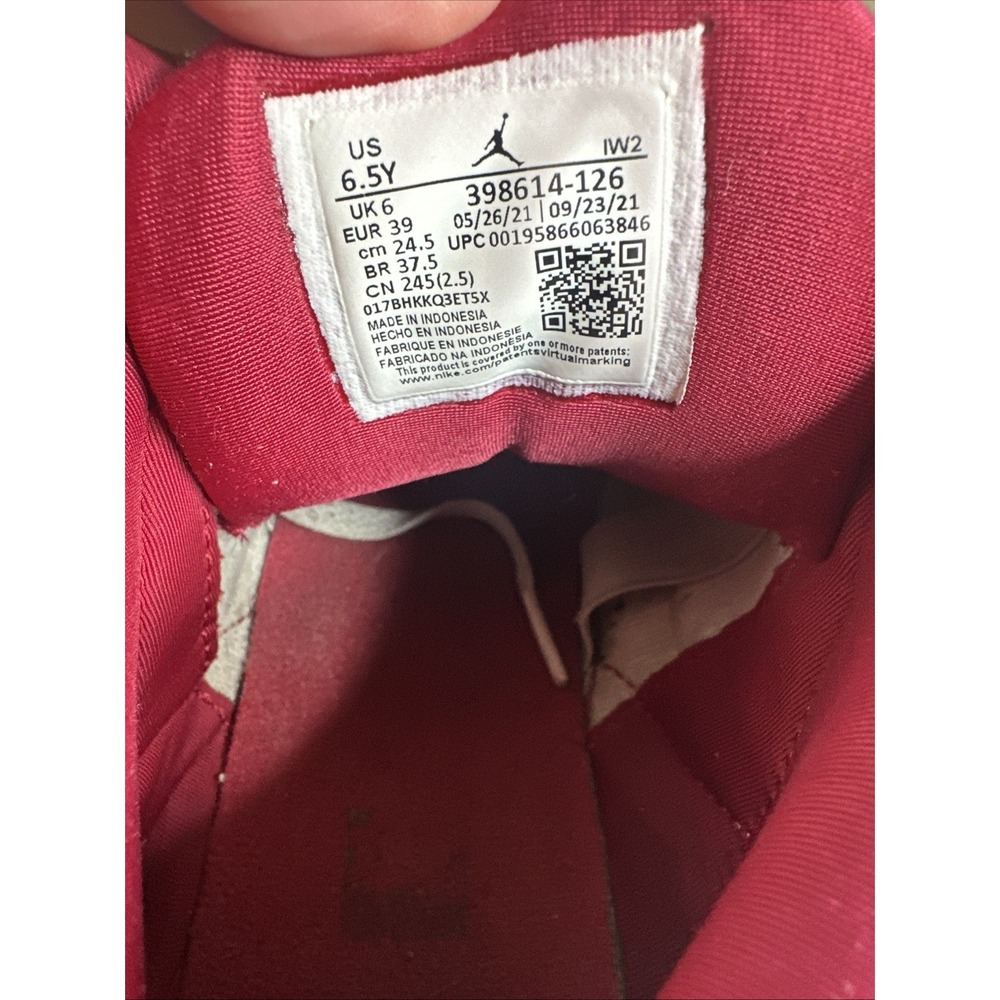 Size 6.5Y Nike‎ Air Jordan 3 Retro GS Cardinal Red White Youth Shoes 398614-126 - Picture 7 of 13
